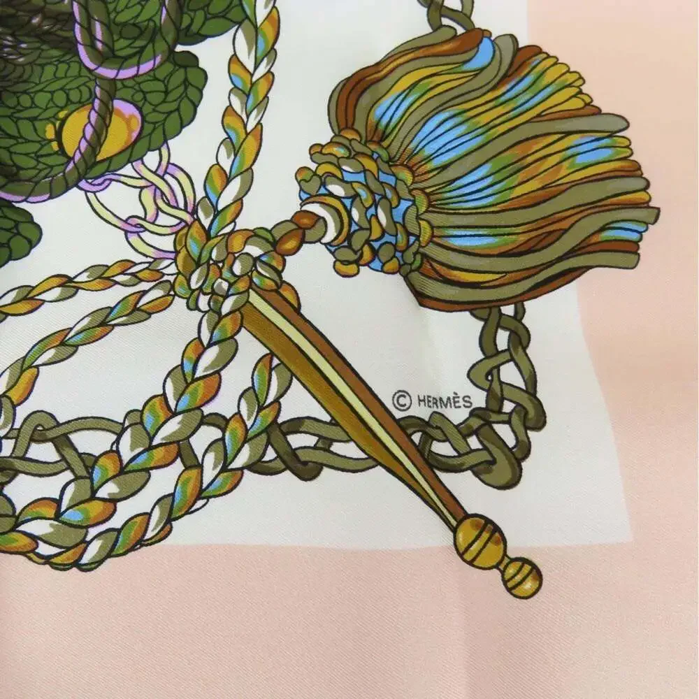 HERMES Pink Silk Scarf - Picture 3 of 10